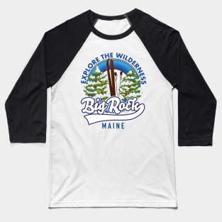Big Rock Maine ski travel logo Baseball T-Shirt